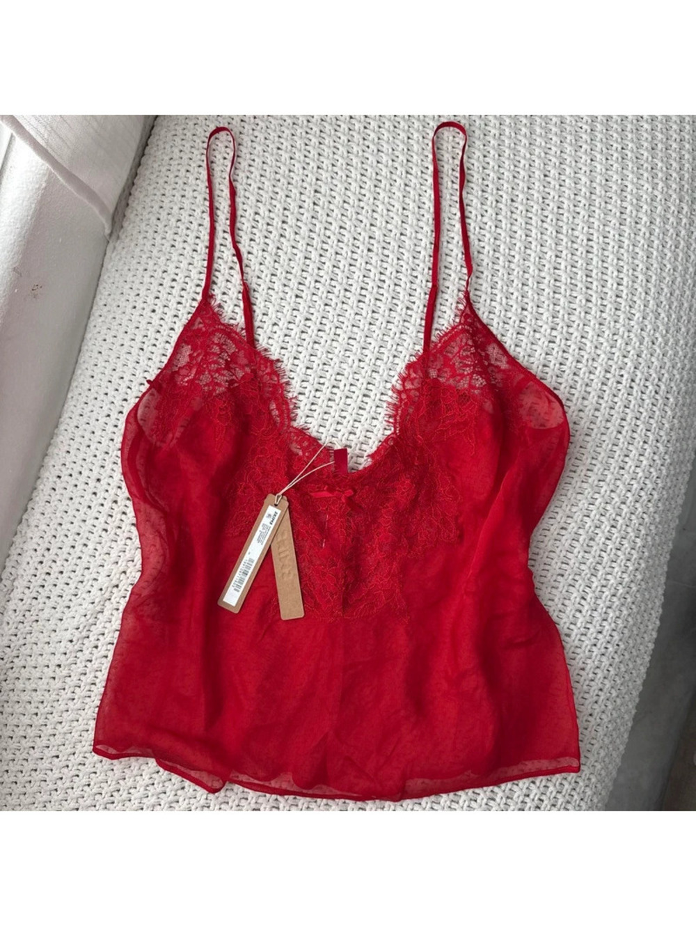 NWT skims romance lace cranberry lace cami top